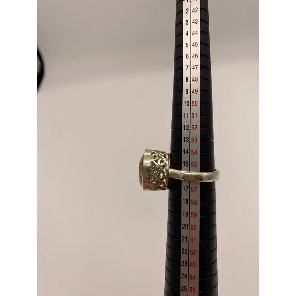 Citrine Sterling Silver 925 Statement Ring
